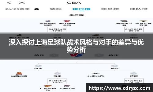 深入探讨上海足球队战术风格与对手的差异与优势分析